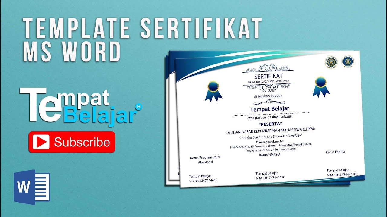 Detail Template Sertifikat Magang Nomer 46