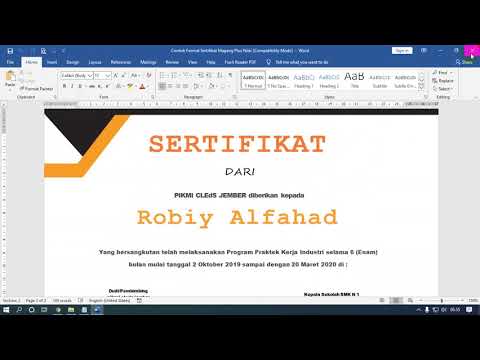 Detail Template Sertifikat Pkl Nomer 23