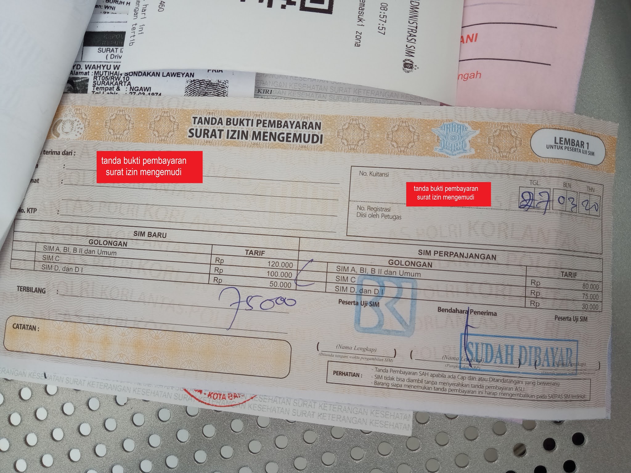 Detail Template Sim C Kosong Nomer 29
