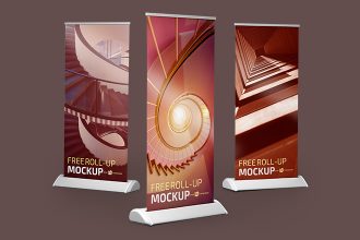 Detail Template Standing Banner Psd Nomer 45