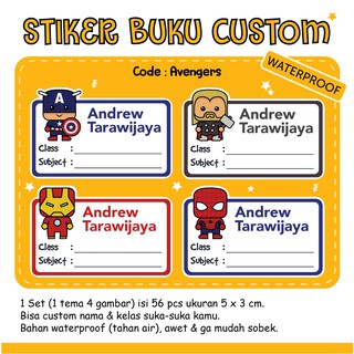 Detail Template Stiker Nama Nomer 44