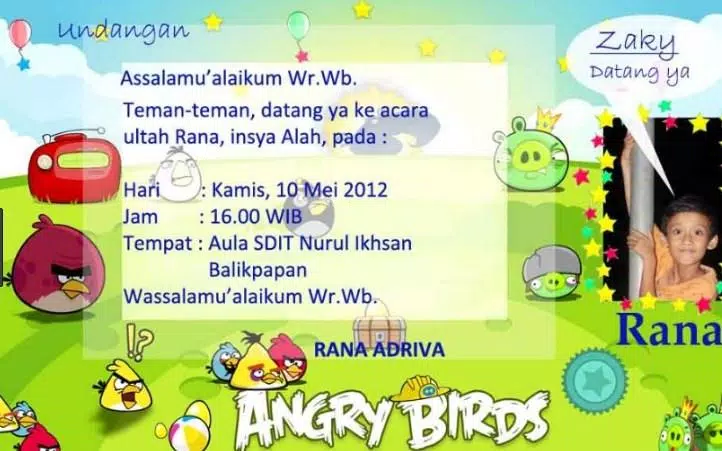 Detail Template Undangan Anak Nomer 20