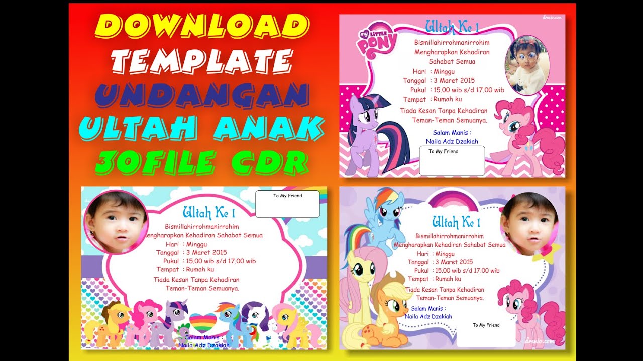 Detail Template Undangan Anak Nomer 40