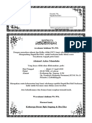 Detail Template Undangan Aqiqah Word Nomer 32