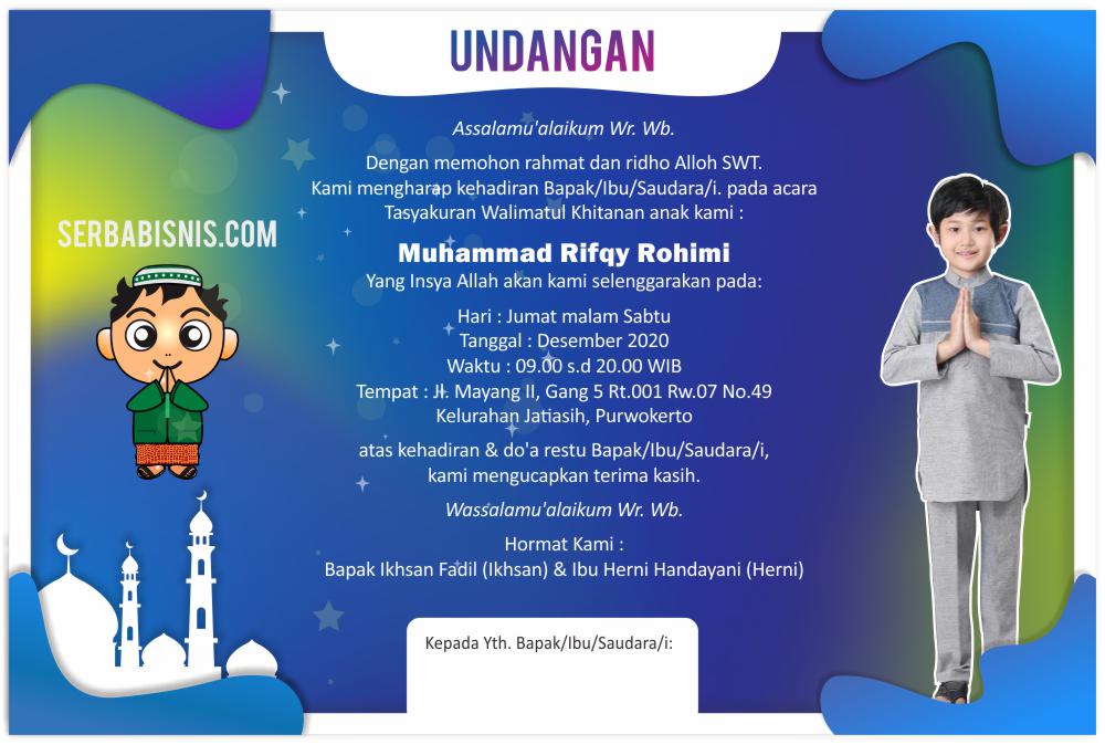 Detail Template Undangan Khitanan Psd Nomer 18