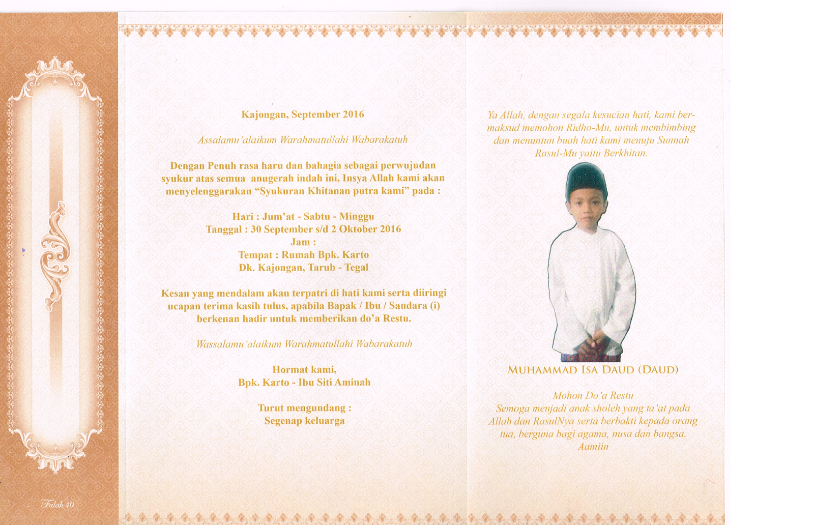 Detail Template Undangan Khitanan Psd Nomer 4