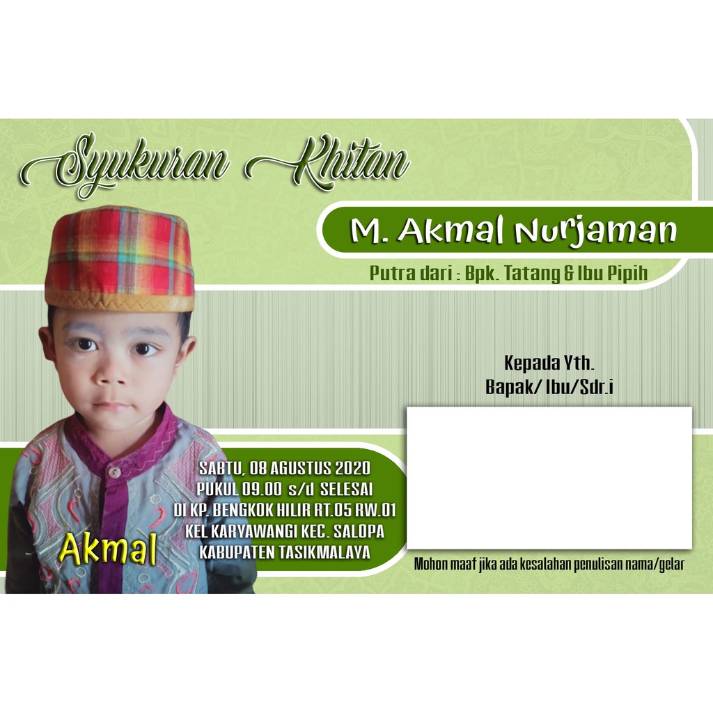 Detail Template Undangan Khitanan Psd Nomer 39