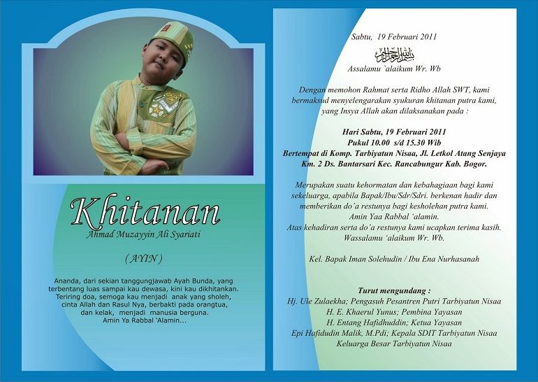 Detail Template Undangan Khitanan Psd Nomer 43