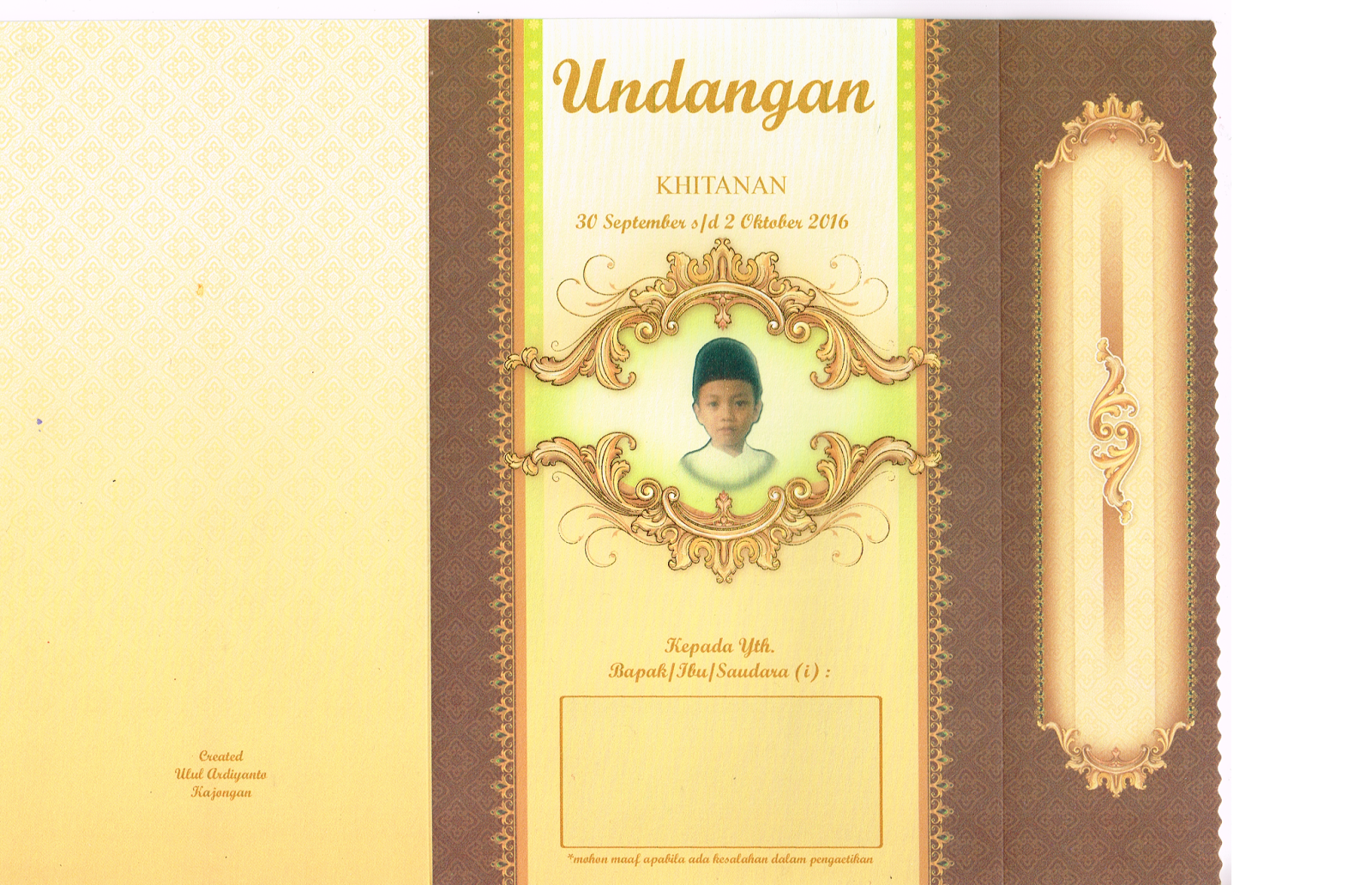 Detail Template Undangan Khitanan Psd Nomer 7