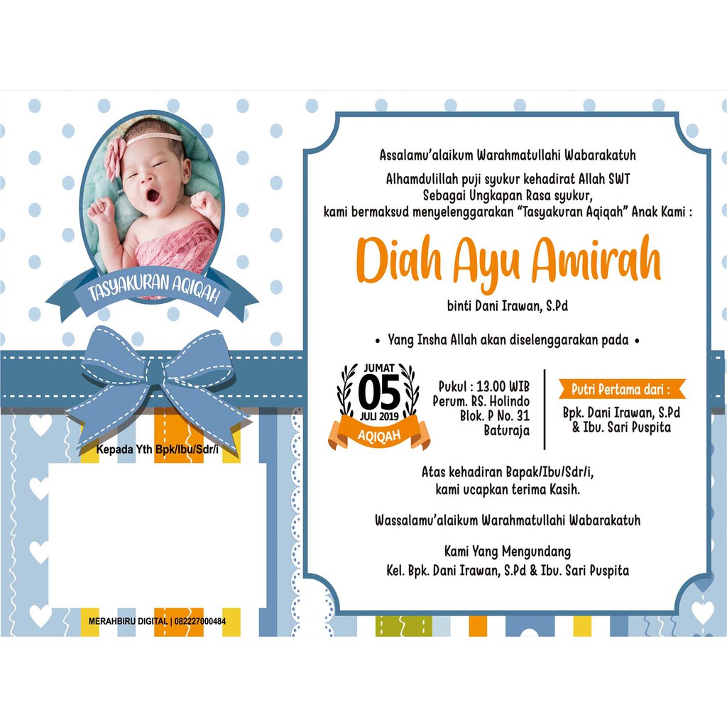 Detail Template Undangan Tasyakuran Aqiqah Koleksi Nomer 35 Detail Template Undangan Tasyakuran Aqiqah Koleksi Nomer 35