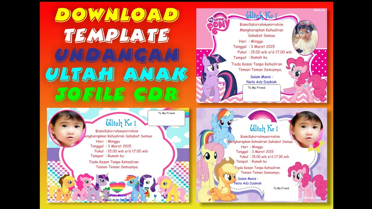 Detail Template Undangan Ulang Tahun Anak Nomer 48