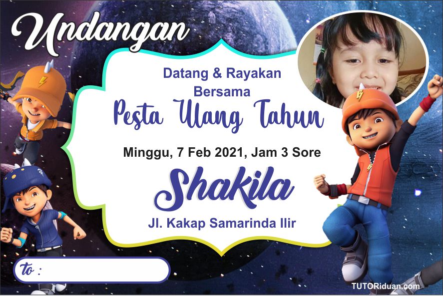 Detail Template Undangan Ulang Tahun Anak Photoshop Nomer 9