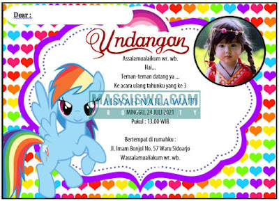 Detail Template Undangan Ulang Tahun Anak Photoshop Nomer 17