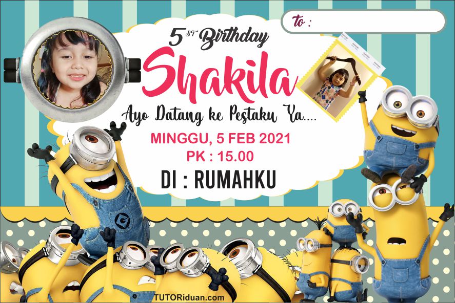 Detail Template Undangan Ulang Tahun Anak Psd Nomer 41