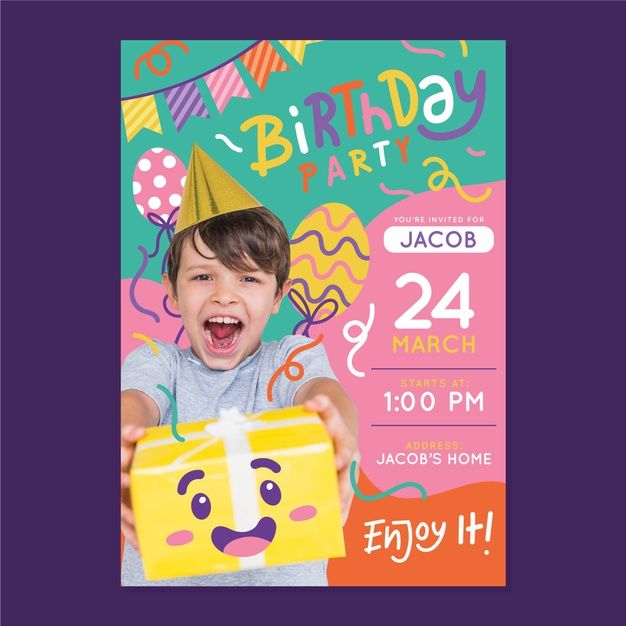 Download Template Undangan Ulang Tahun Anak Psd Nomer 6