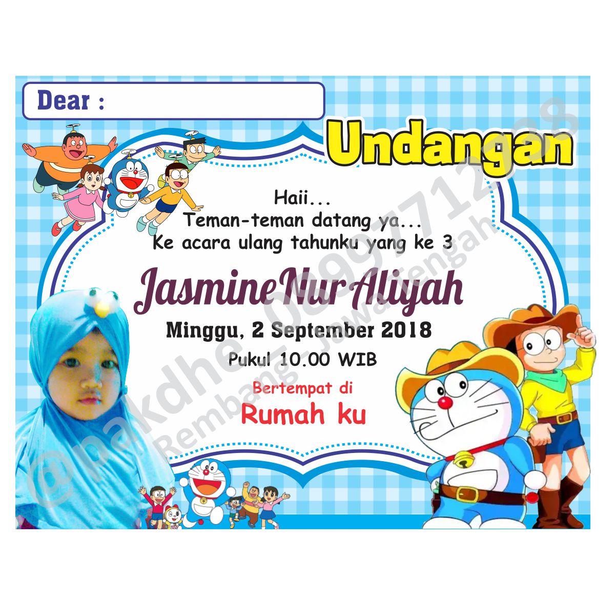 Detail Template Undangan Ulang Tahun Anak Word Nomer 49