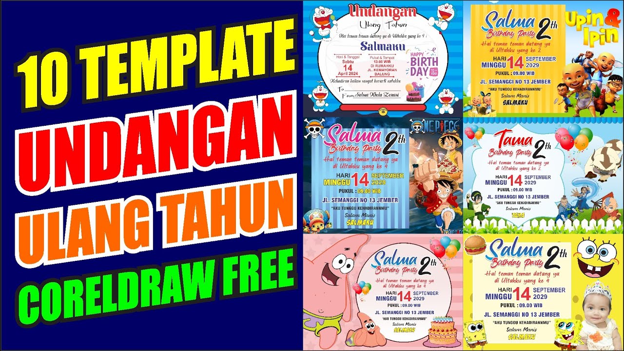 Detail Template Undangan Ulang Tahun Cdr Nomer 25