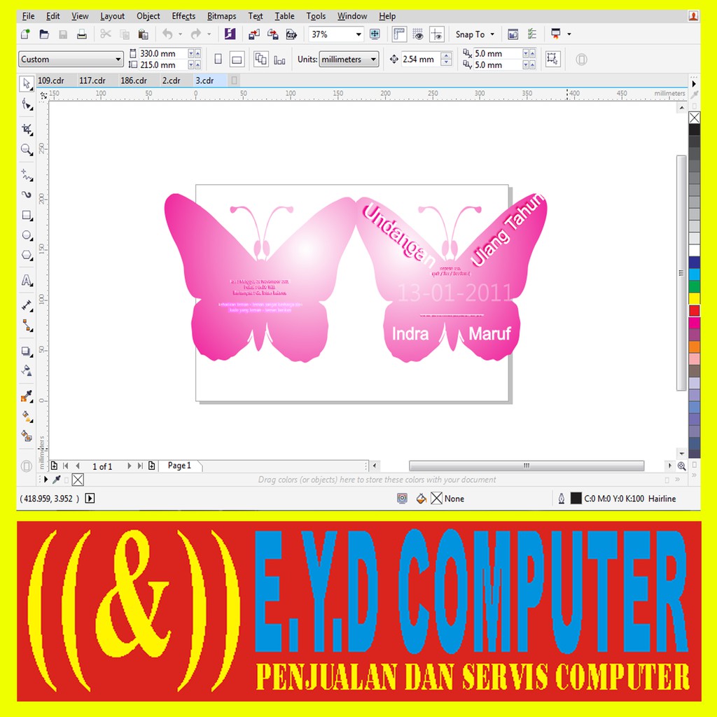 Detail Template Undangan Ulang Tahun Cdr Nomer 37