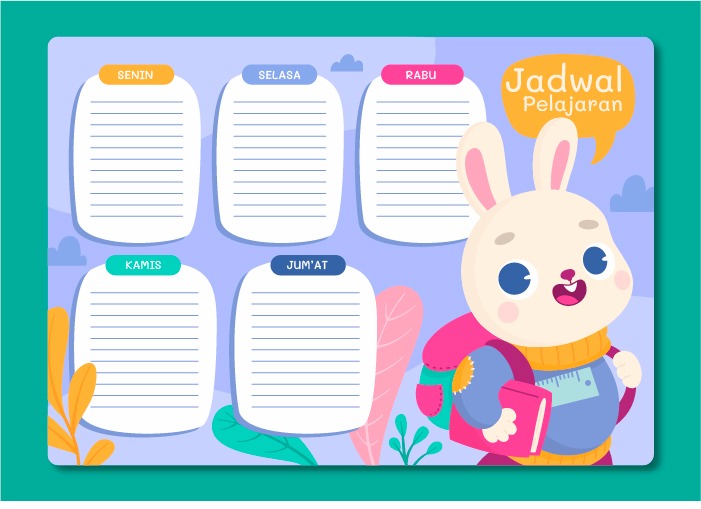 Detail Template Untuk Jadwal Pelajaran Nomer 21