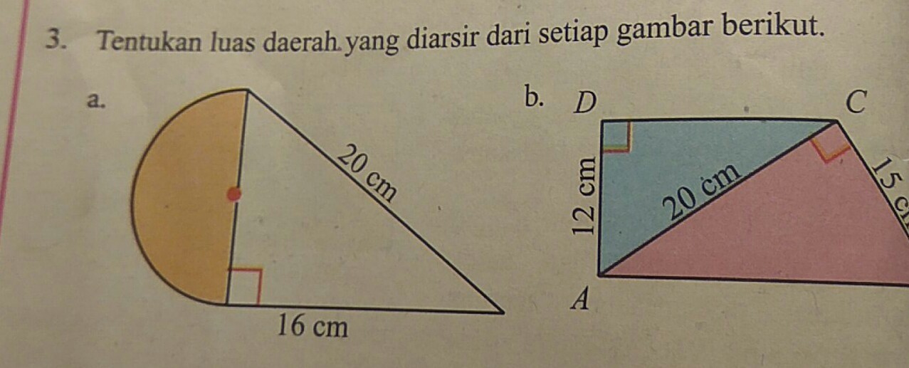 Detail Tentukan Luas Daerah Yang Diarsir Dari Setiap Gambar Berikut Nomer 2