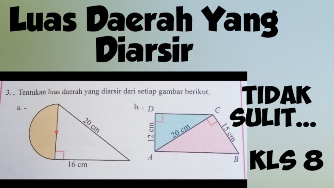 Detail Tentukan Luas Daerah Yang Diarsir Dari Setiap Gambar Berikut Nomer 17