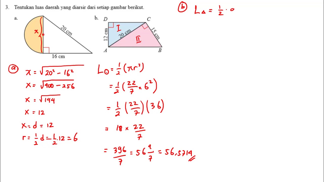 Detail Tentukan Luas Daerah Yang Diarsir Dari Setiap Gambar Berikut Nomer 19