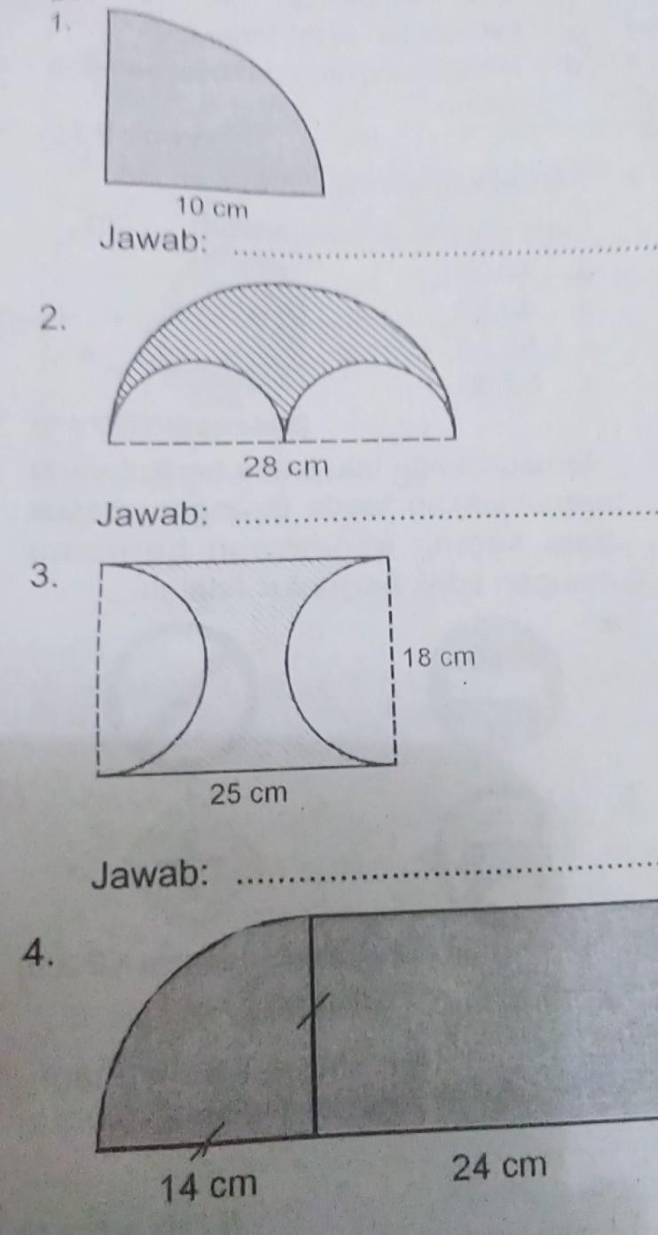 Detail Tentukan Luas Dan Keliling Gambar Yang Diarsir Nomer 6