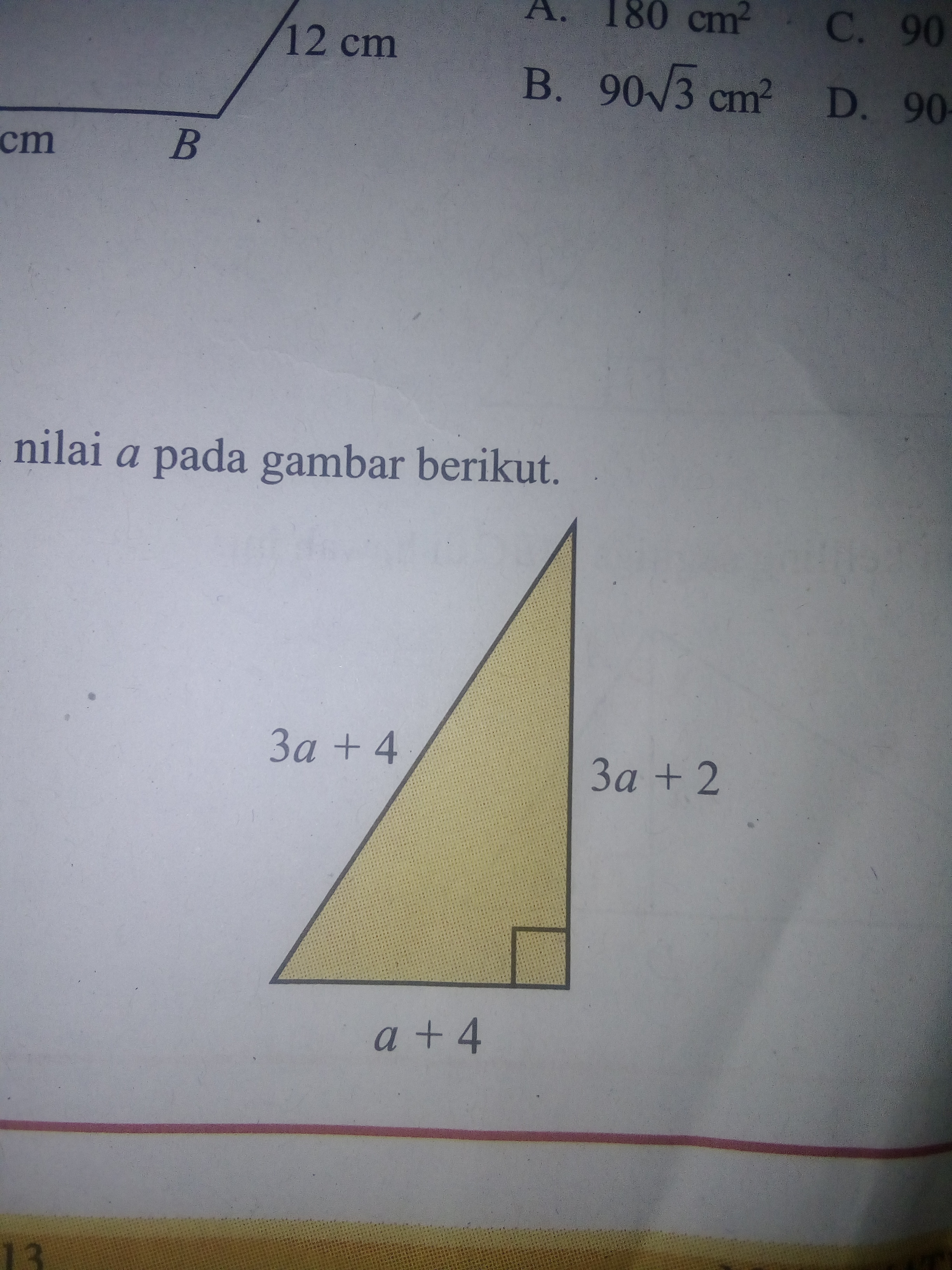 Detail Tentukan Nilai A Pada Gambar Berikut Nomer 6