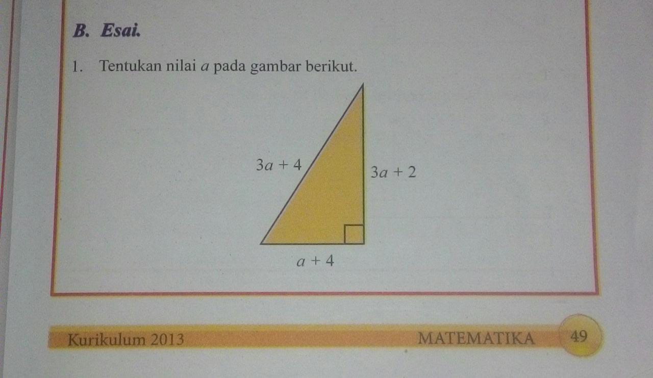 Detail Tentukan Nilai A Pada Gambar Berikut Nomer 7