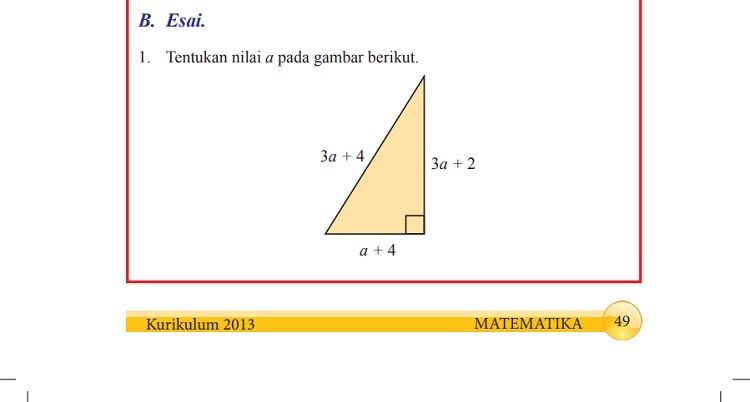 Detail Tentukan Nilai A Pada Gambar Berikut Nomer 10