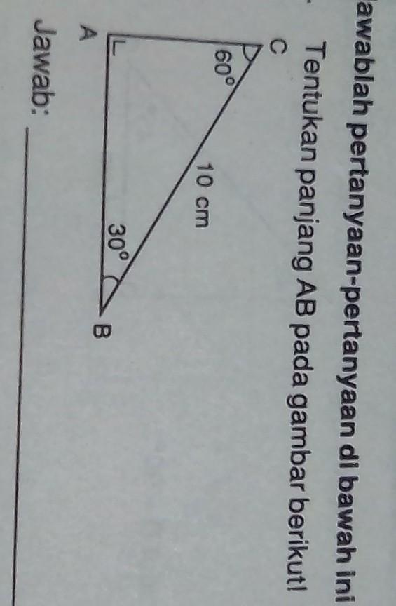 Detail Tentukan Panjang Ab Dari Gambar Berikut Nomer 32