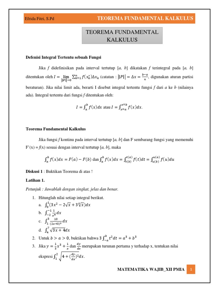 Detail Teorema Fundamental Kalkulus Nomer 45