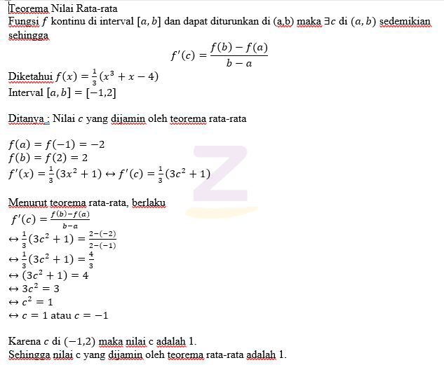 Detail Teorema Nilai Rata Rata Nomer 21