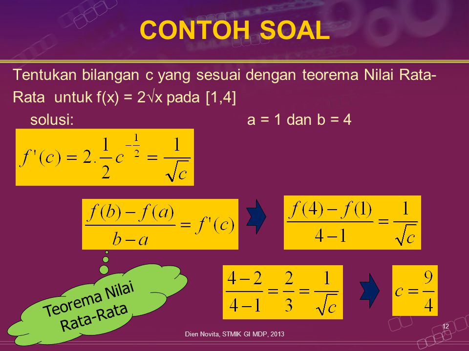 Detail Teorema Nilai Rata Rata Nomer 32