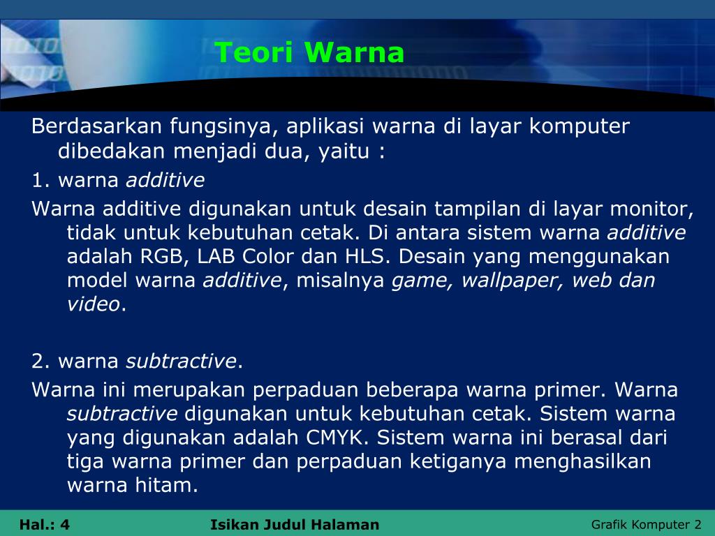 Detail Teori Warna Ppt Nomer 26