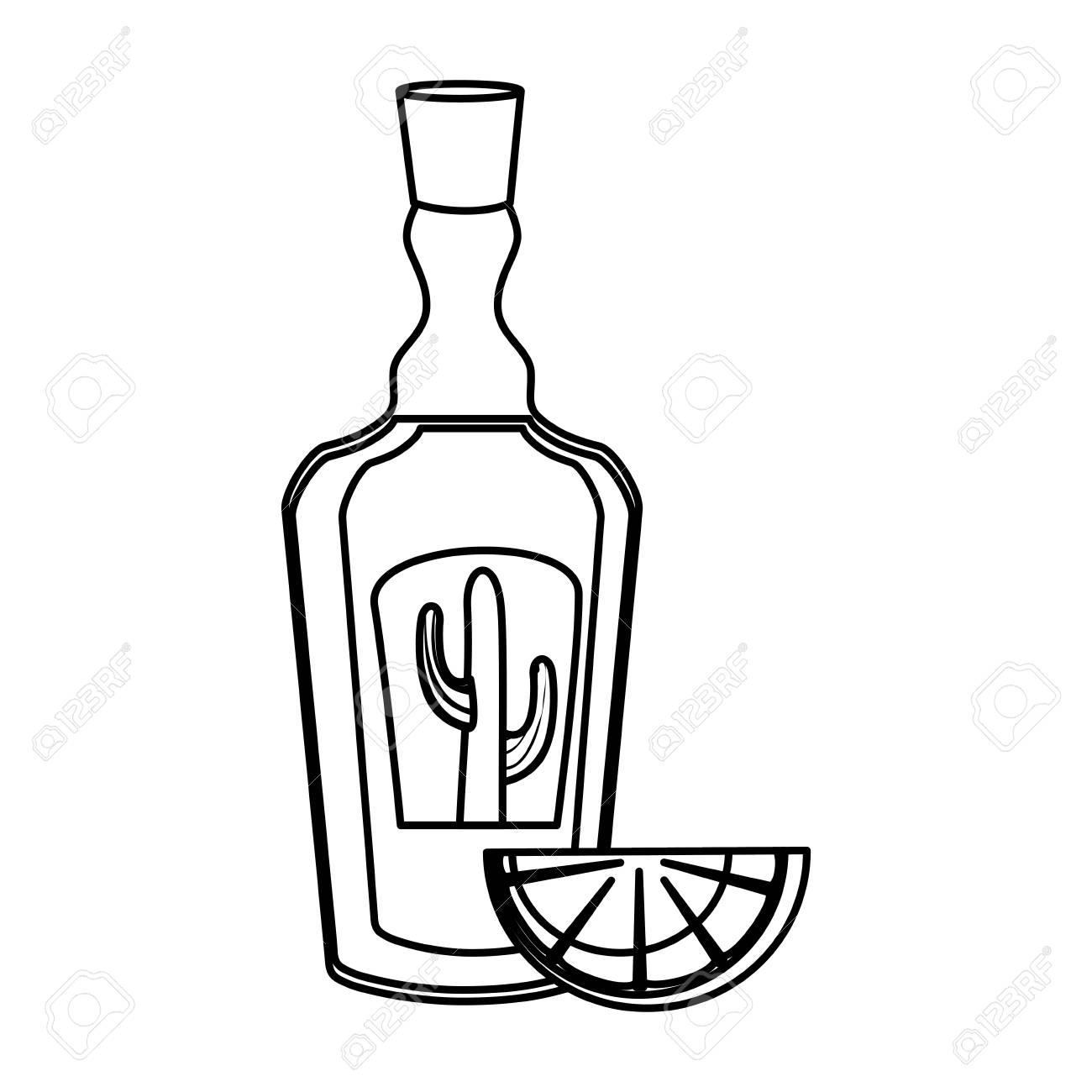 Detail Tequila Bottle Clipart Nomer 12