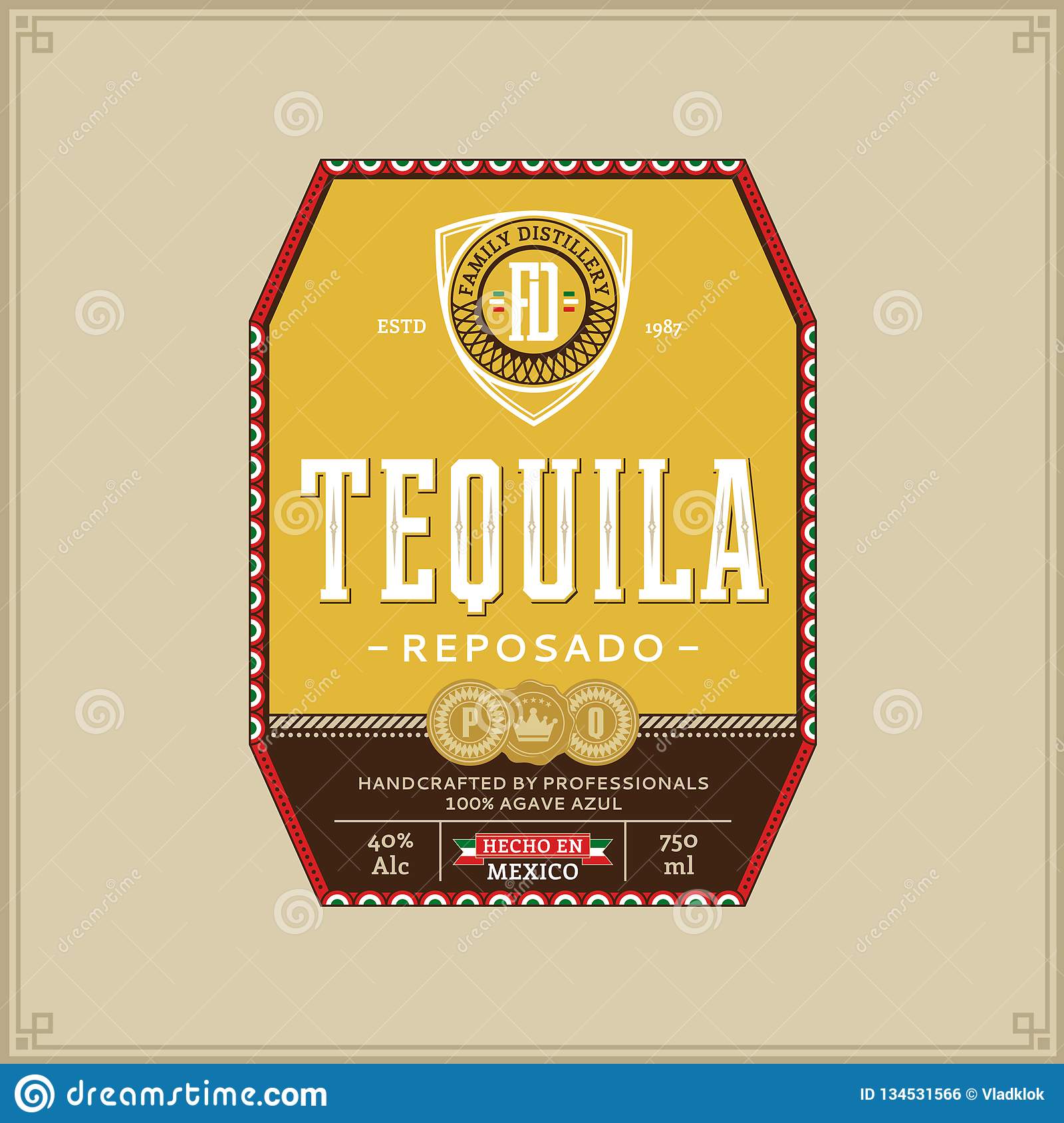 Detail Tequila Label Template Nomer 2