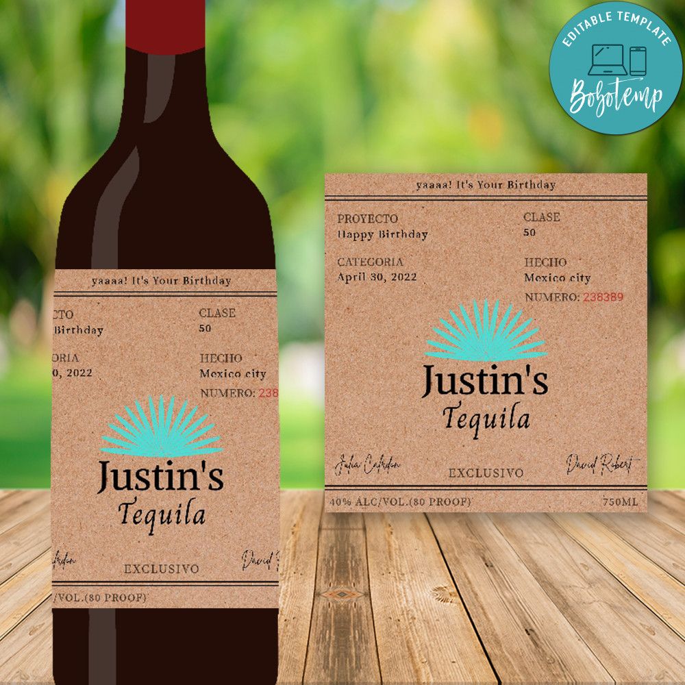 Detail Tequila Label Template Nomer 18