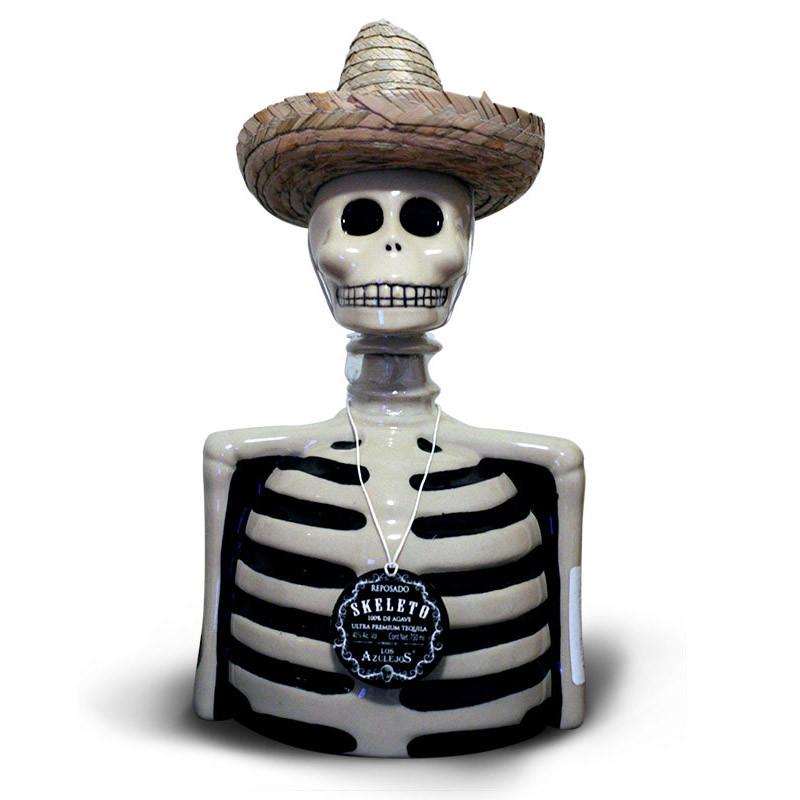 Detail Tequila With Skeleton On Bottle Nomer 11