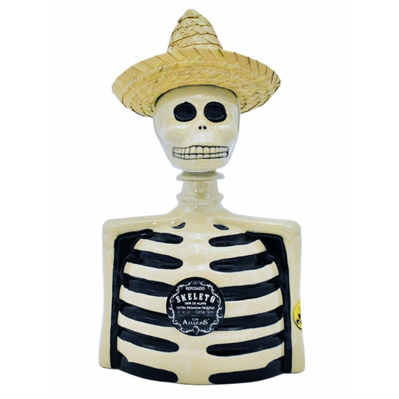 Detail Tequila With Skeleton On Bottle Nomer 5