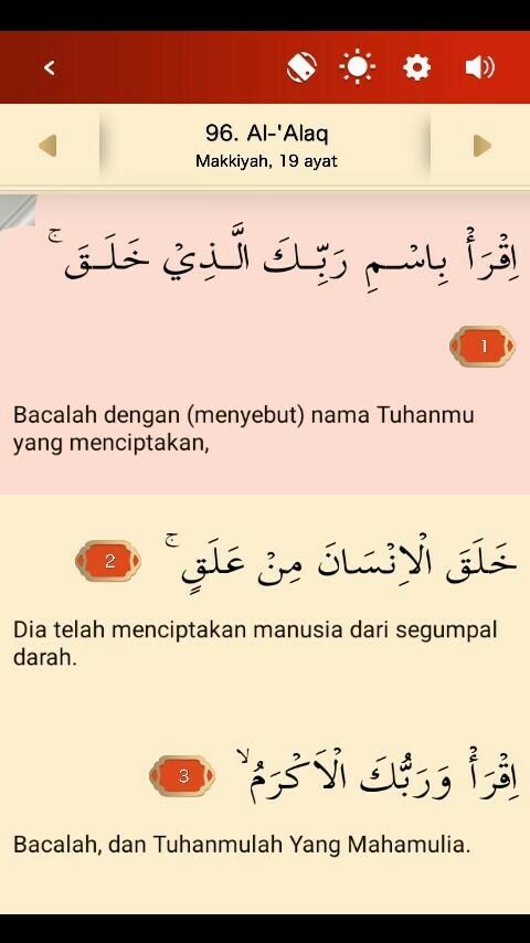 Detail Terjemahan Surat Al Alaq Ayat 1 5 Nomer 52