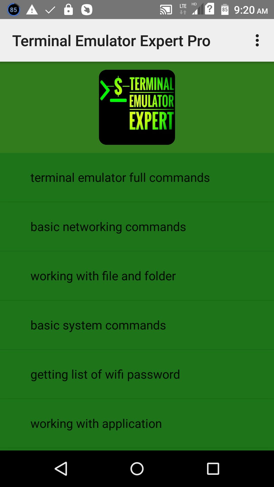 Detail Terminal Emulator Pro Nomer 33