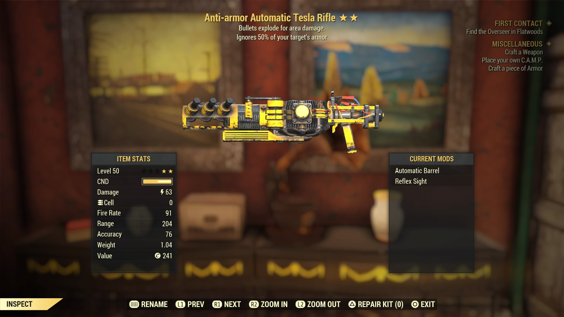 Detail Tesla Rifle Fallout 76 Nomer 46