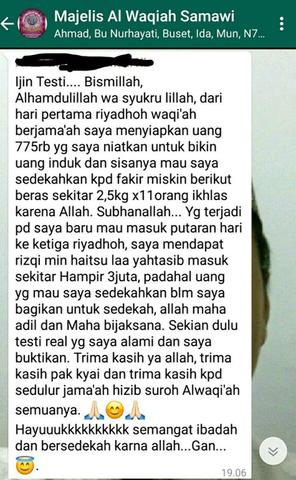 Detail Testimoni Surat Al Waqiah 40 Hari Nomer 15