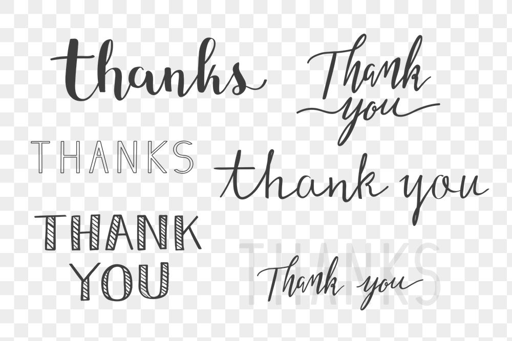 Detail Thank You Calligraphy Png Nomer 27