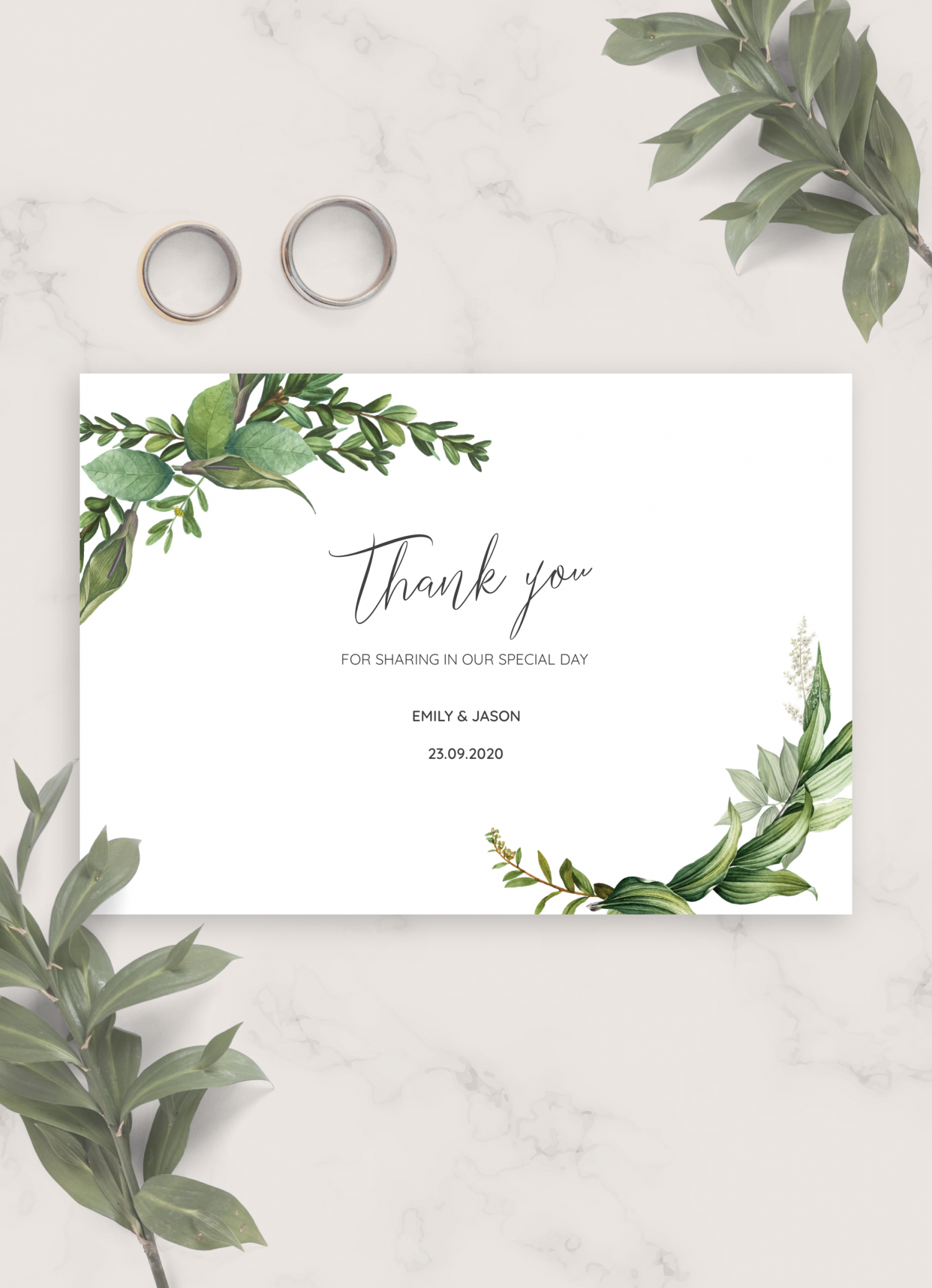 Detail Thank You Card Png Nomer 48