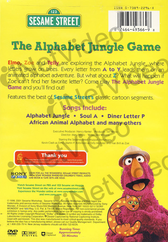 Detail The Alphabet Jungle Game Dvd Nomer 14