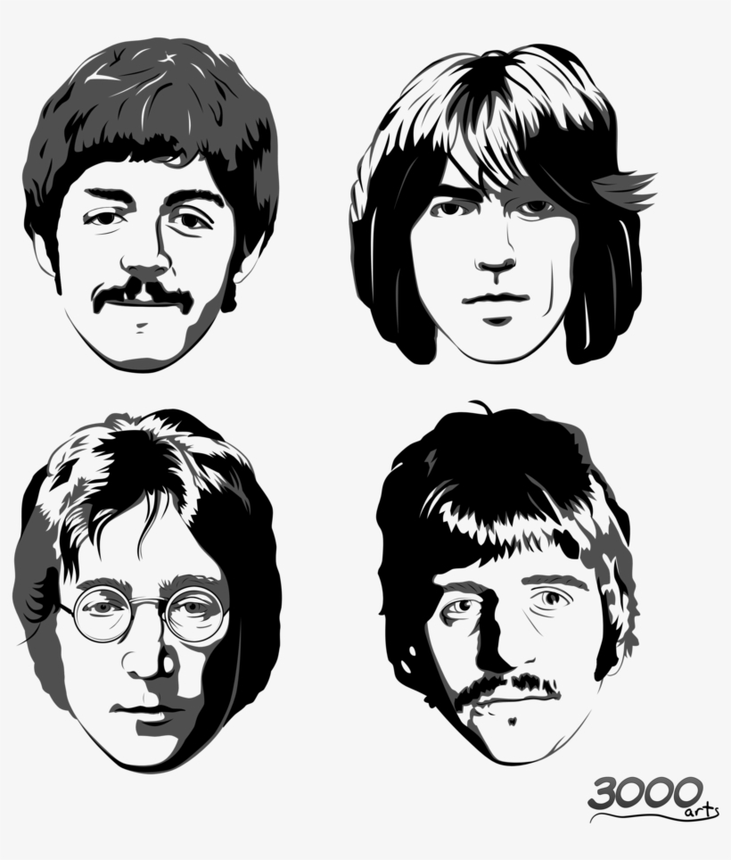 Detail The Beatles Black And White Nomer 29