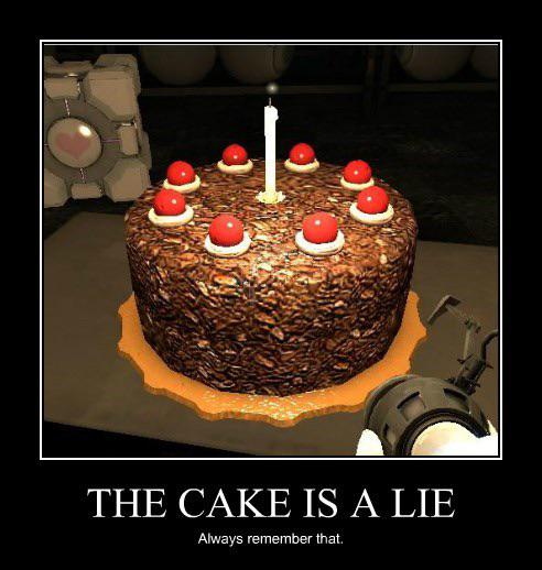 Detail The Cake Is A Lie Meme Nomer 14