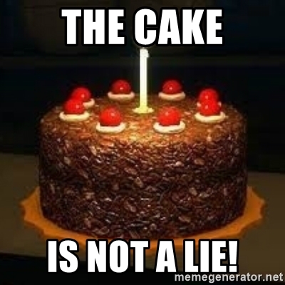 Detail The Cake Is A Lie Meme Nomer 29